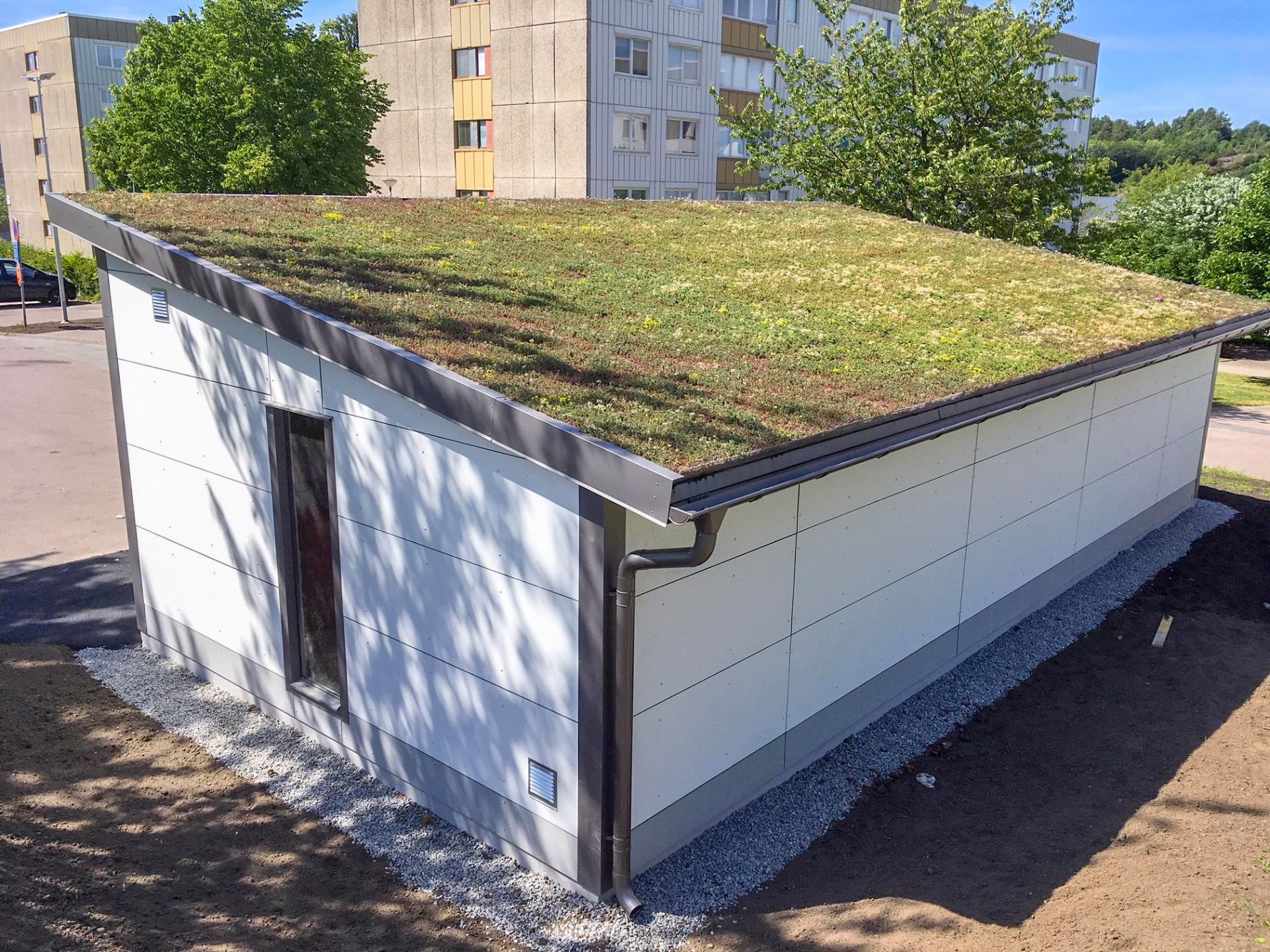 Miljöhus i fiberbetongkomposit